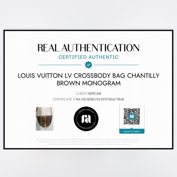 Authentic Louis Vuitton LV Crossbody bag Chantilly Brown Monogram - Picture 11 of 11